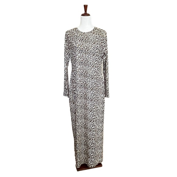 Dresses & Skirts - Reta Bota Cheetah Print Long Sleeve Maxi Dress. Brown Tan Size 3XL #1128